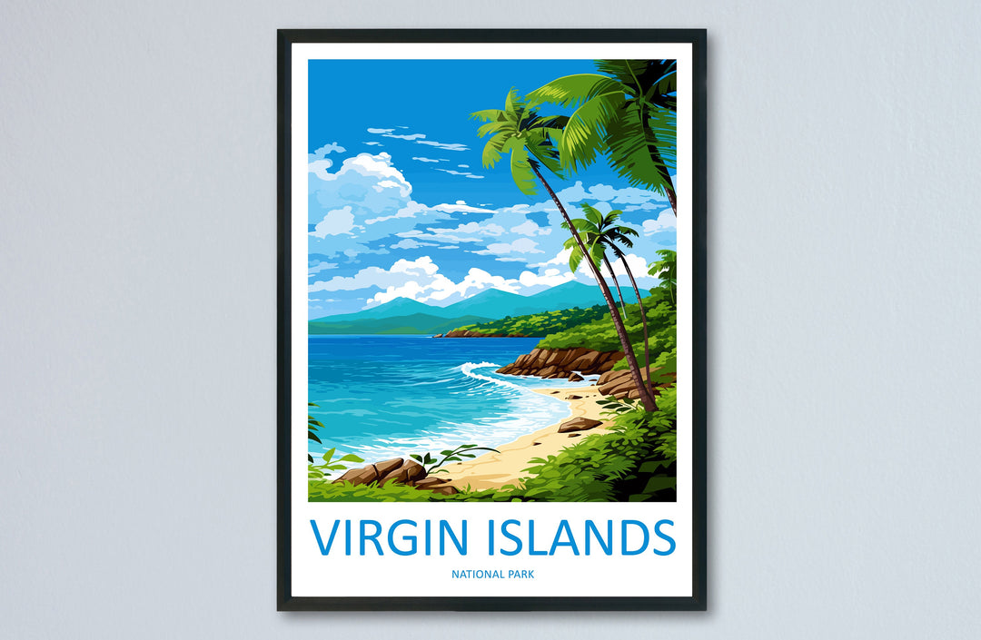 US Virgin Islands Travel Print Wall Art US Virgin Islands Wall Hanging Home Décor US Virgin Islands Gift Art Lovers Wall Art Caribbean