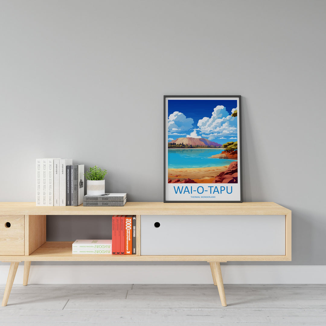 Waiotapu Thermal Wonderland Travel Print Wall Art Waiotapu Thermal Wonderland Wall Hanging Home Déco Waiotapu Thermal Wonderland New Zealand
