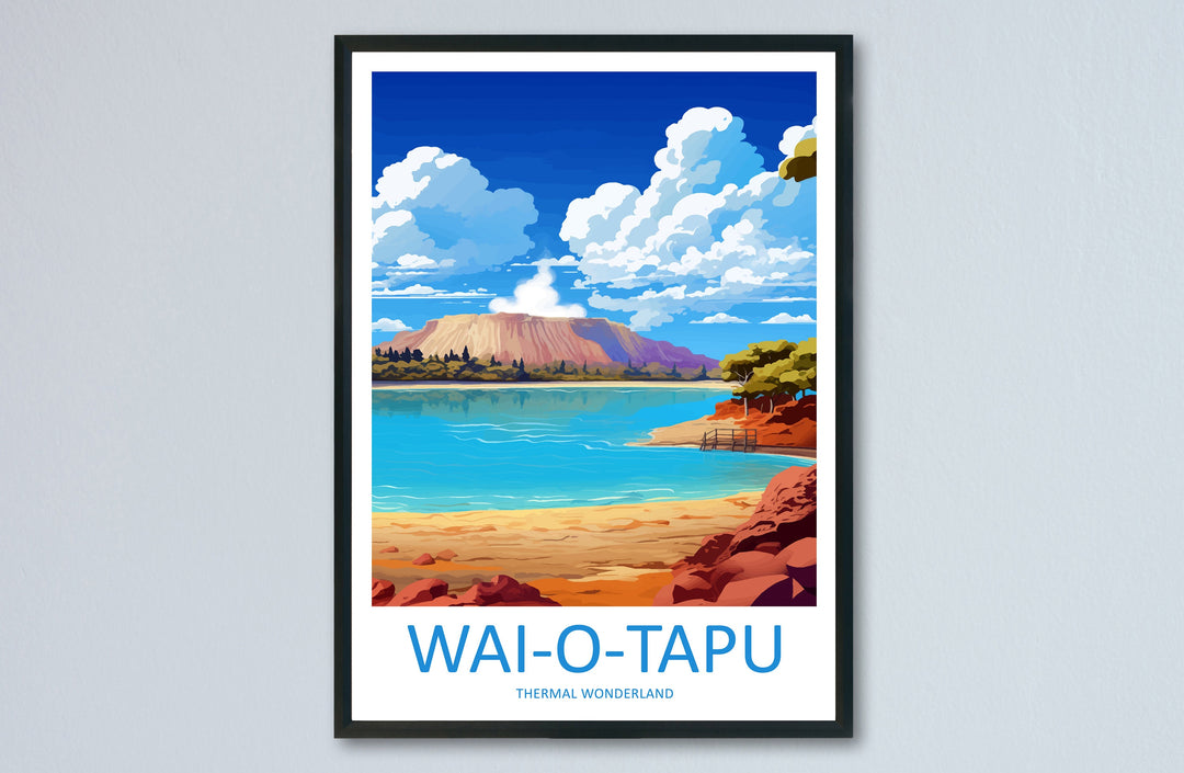 Waiotapu Thermal Wonderland Travel Print Wall Art Waiotapu Thermal Wonderland Wall Hanging Home Déco Waiotapu Thermal Wonderland New Zealand