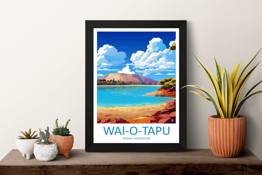 Waiotapu Thermal Wonderland Travel Print Wall Art Waiotapu Thermal Wonderland Wall Hanging Home Déco Waiotapu Thermal Wonderland New Zealand