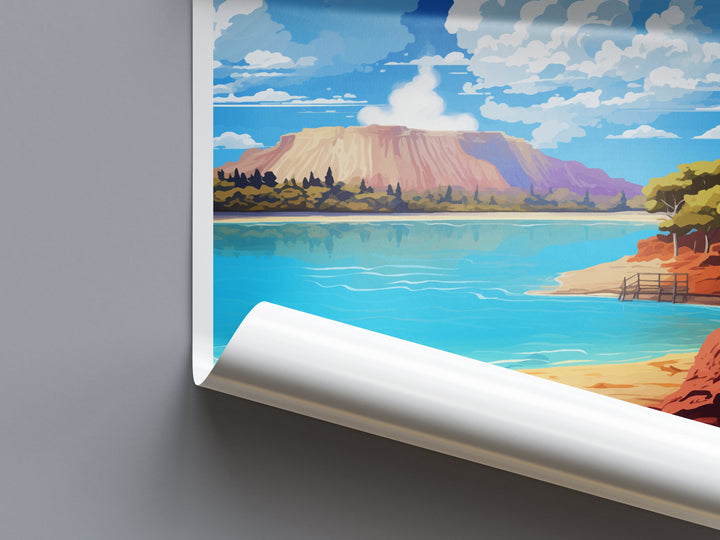 Waiotapu Thermal Wonderland Travel Print Wall Art Waiotapu Thermal Wonderland Wall Hanging Home Déco Waiotapu Thermal Wonderland New Zealand