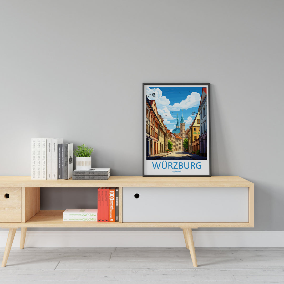 Würzburg Travel Print Wall Art Würzburg Wall Hanging Home Decor Würzburg Gift Art Lovers Wall Art Print Art Würzburg Germany