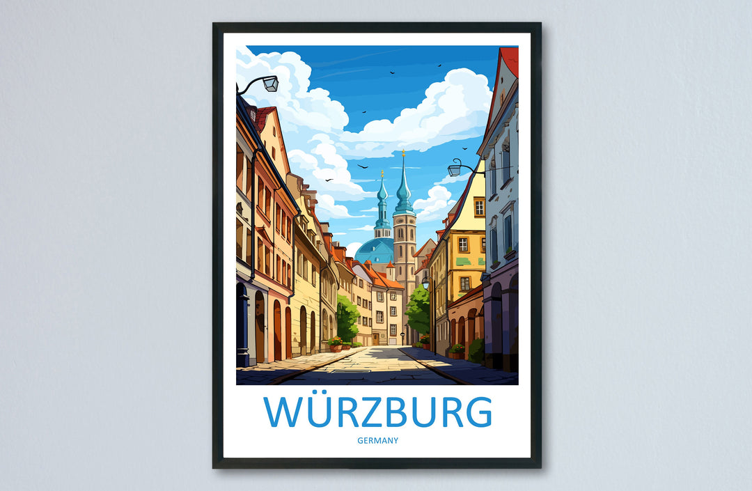 Würzburg Travel Print Wall Art Würzburg Wall Hanging Home Decor Würzburg Gift Art Lovers Wall Art Print Art Würzburg Germany