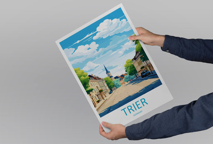 Trier Travel Print Wall Art Trier Wall Hanging Home Decor Trier Gift Art Lovers Wall Art Print Art Trier Germany