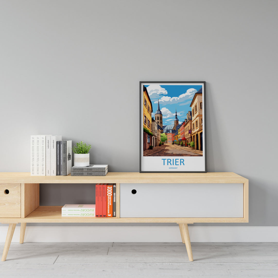 Trier Travel Print Wall Art Trier Wall Hanging Home Decor Trier Gift Art Lovers Wall Art Print Art Trier Germany