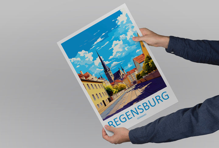Regensburg Travel Print Wall Art Regensburg Wall Hanging Home Decor Regensburg Gift Art Lovers Wall Art Print Art Regensburg Germany
