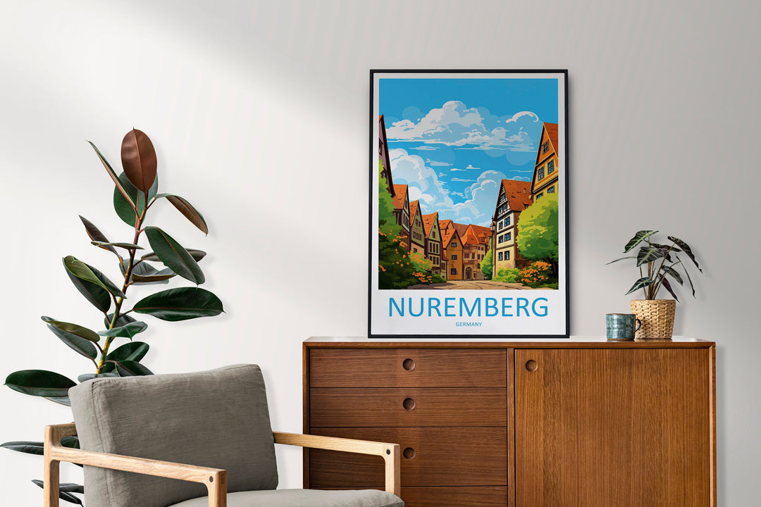Nuremberg Travel Print Wall Art Nuremberg Wall Hanging Home Decoration Nuremberg Gift Art Lovers Wall Art Print Art Nuremberg Germany Poster