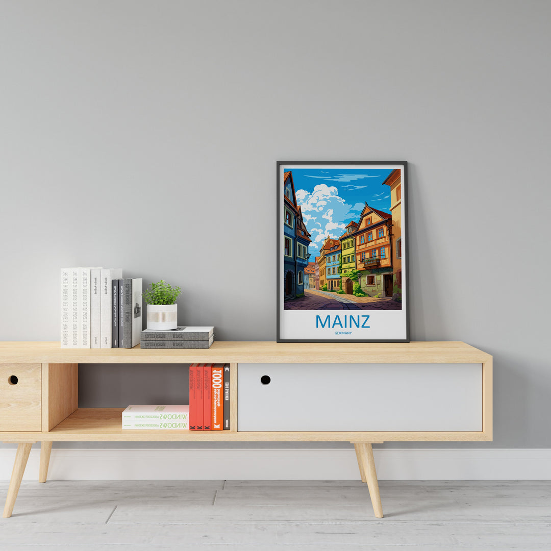 Mainz Travel Print Wall Art Mainz Wall Hanging Home Decoration Mainz Gift Art Lovers Wall Art Print Art Mainz Germany Poster