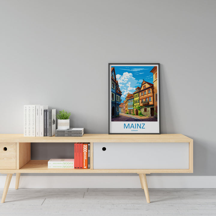 Mainz Travel Print Wall Art Mainz Wall Hanging Home Decoration Mainz Gift Art Lovers Wall Art Print Art Mainz Germany Poster