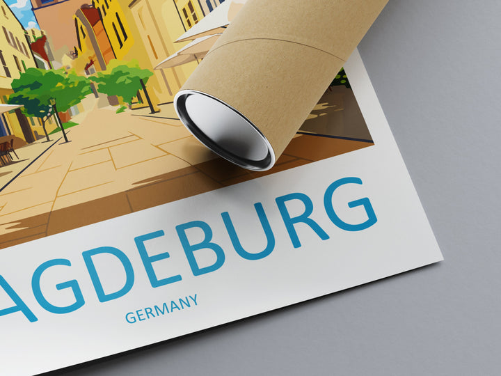 Magdeburg Travel Print Wall Art Magdeburg Wall Hanging Home Decoration Magdeburg Gift Art Lovers Wall Art Print Art Magdeburg Germany Poster