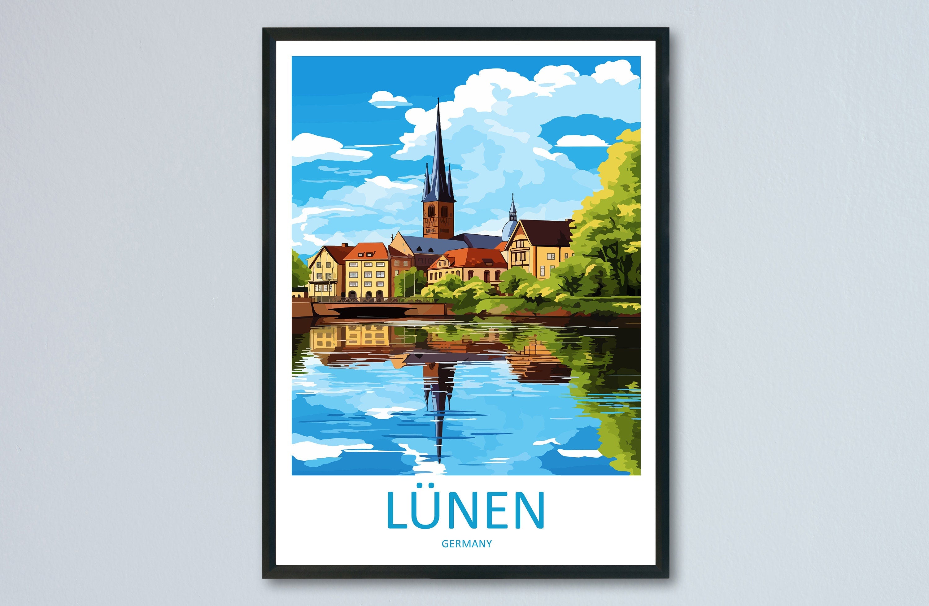 Lünen Travel Print