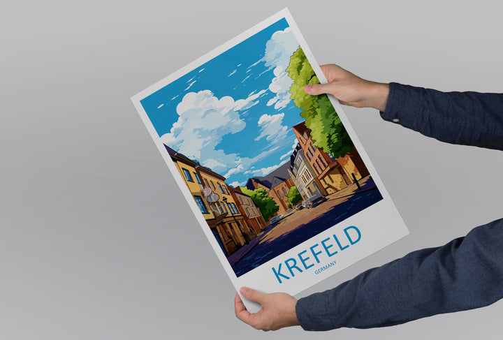 Krefeld Travel Print Wall Art Krefeld Wall Hanging Home Decoration Krefeld Gift Art Lovers Wall Art Print Art Krefeld Germany Poster