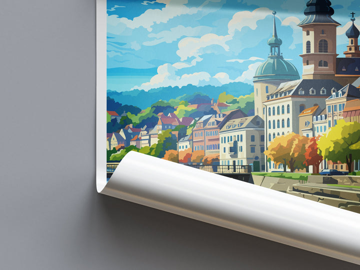 Koblenz Travel Print Wall Art Koblenz Wall Hanging Home Decoration Koblenz Gift Art Lovers Wall Art Print Art Koblenz Germany Poster