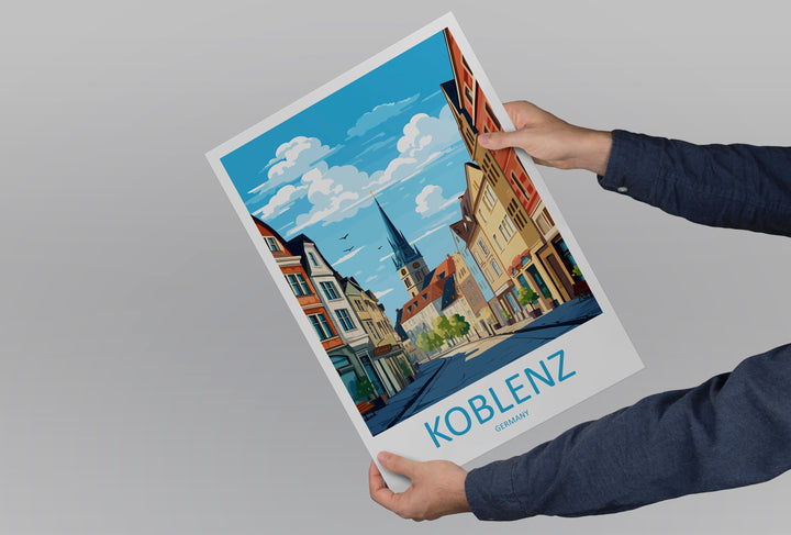 Koblenz Travel Print Wall Art Koblenz Wall Hanging Home Decoration Koblenz Gift Art Lovers Wall Art Print Art Koblenz Germany Poster