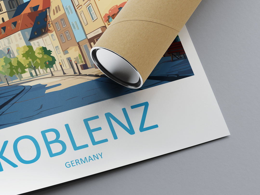 Koblenz Travel Print Wall Art Koblenz Wall Hanging Home Decoration Koblenz Gift Art Lovers Wall Art Print Art Koblenz Germany Poster