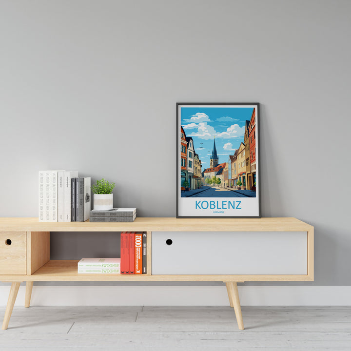 Koblenz Travel Print Wall Art Koblenz Wall Hanging Home Decoration Koblenz Gift Art Lovers Wall Art Print Art Koblenz Germany Poster