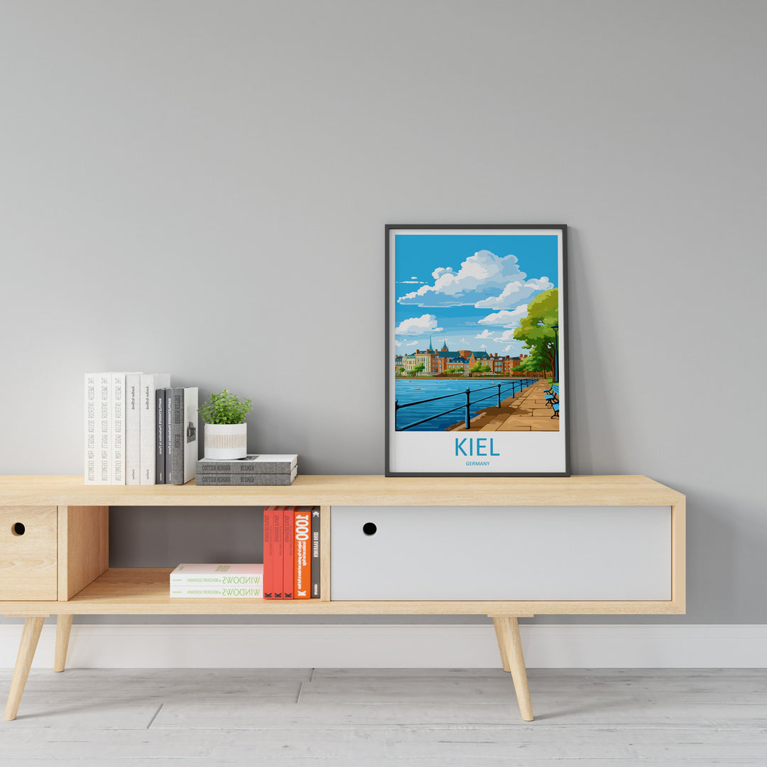 Kiel Travel Print Wall Art Kiel Wall Hanging Home Decoration Kiel Gift Art Lovers Wall Art Print Art Kiel Germany Poster