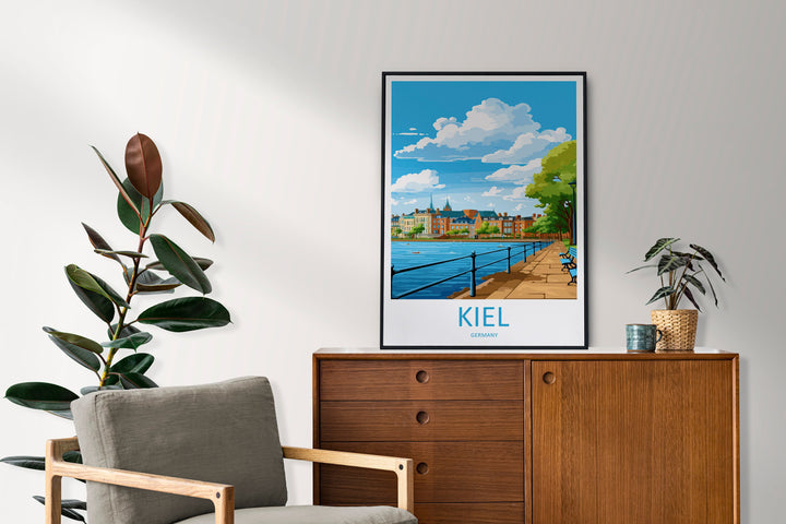 Kiel Travel Print Wall Art Kiel Wall Hanging Home Decoration Kiel Gift Art Lovers Wall Art Print Art Kiel Germany Poster