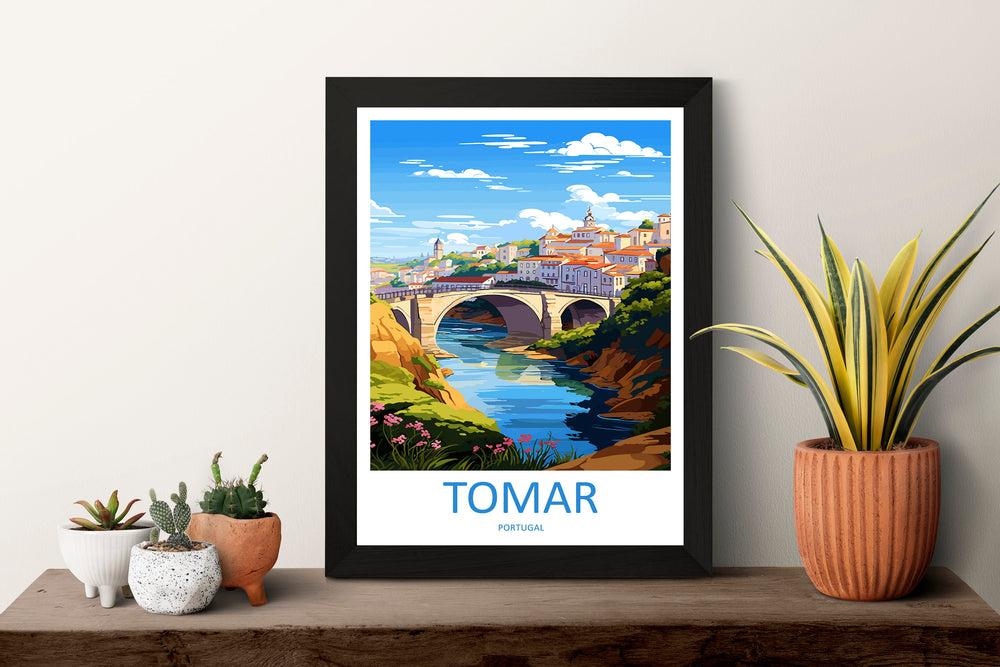 Tomar Travel Print Wall Art Tomar Wall Hanging Home Décor Tomar Gift Art Lovers Portugal Art Lover Gift Tomar Wall Décor