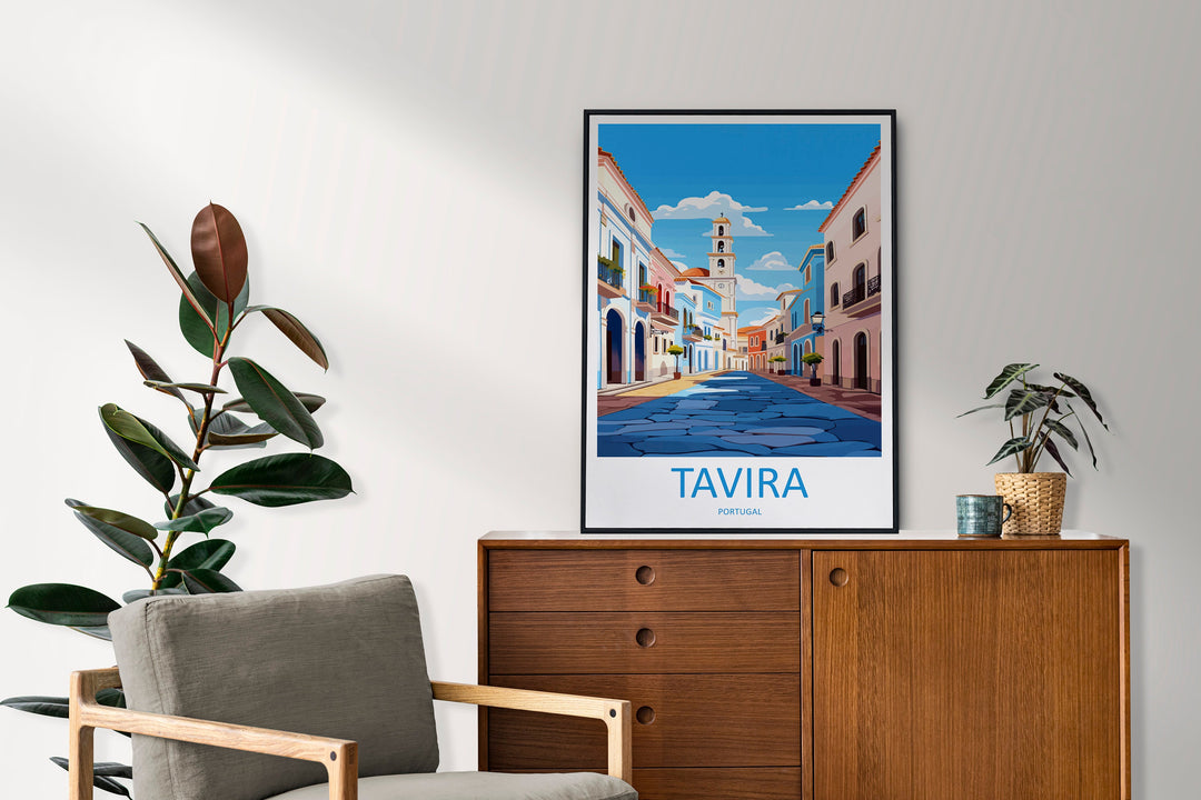 Tavira Travel Print Wall Art Tavira Wall Hanging Home Décor Tavira Gift Art Lovers Portugal Art Lover Gift Tavira Wall Décor
