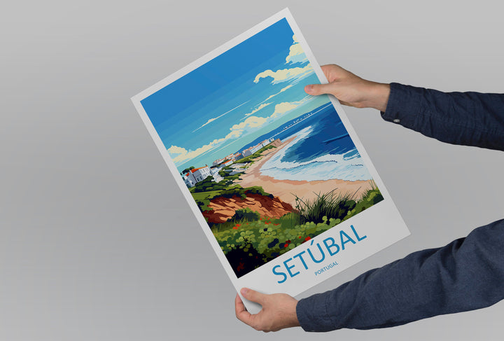 Setúbal Travel Print Wall Art Setúbal Wall Hanging Home Décor Setúbal Gift Art Lovers Portugal Art Lover Gift Setúbal Wall Décor