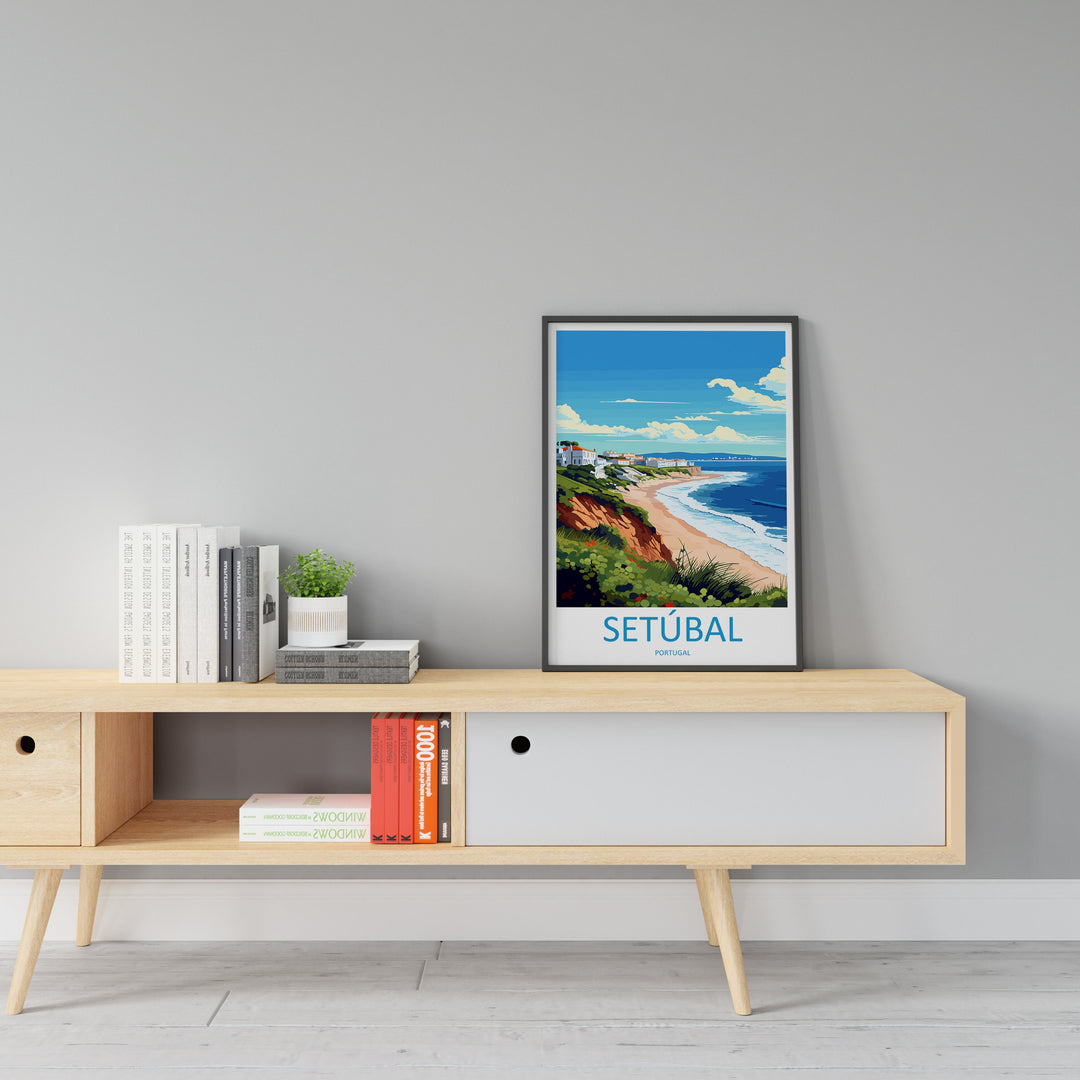 Setúbal Travel Print Wall Art Setúbal Wall Hanging Home Décor Setúbal Gift Art Lovers Portugal Art Lover Gift Setúbal Wall Décor