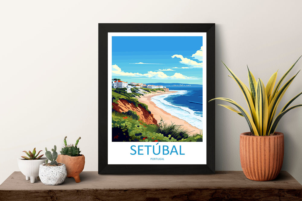 Setúbal Travel Print Wall Art Setúbal Wall Hanging Home Décor Setúbal Gift Art Lovers Portugal Art Lover Gift Setúbal Wall Décor