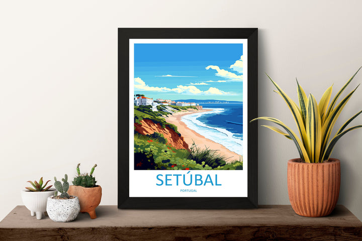 Setúbal Travel Print Wall Art Setúbal Wall Hanging Home Décor Setúbal Gift Art Lovers Portugal Art Lover Gift Setúbal Wall Décor