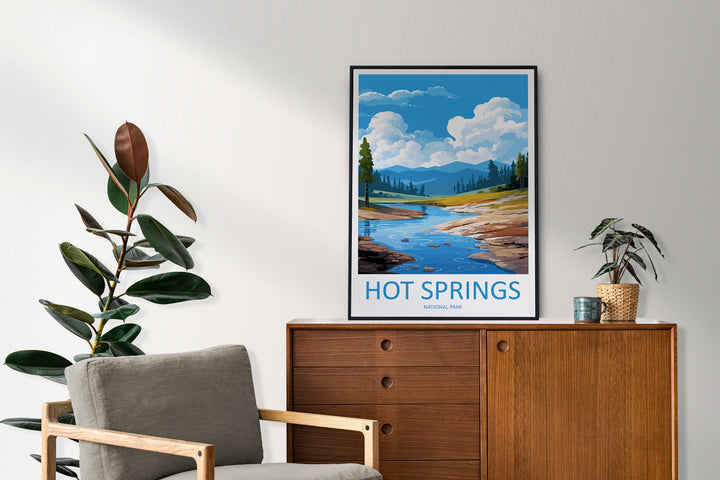 Hot Springs National Park Travel Print Wall Art Hot Springs Wall Hanging Home Décor Hot Springs Gift Art Lovers Hot Springs Art Lover Gift