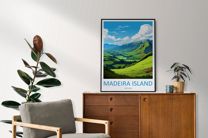 Madeira Travel Print Wall Art Madeira Wall Hanging Home Décor Madeira Gift Art Lovers Portugal Art Lover Gift Madeira Poster