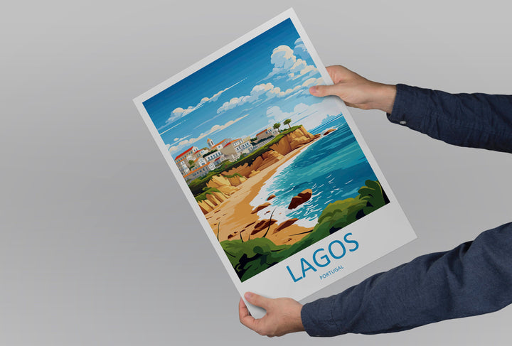 Lagos Travel Print Wall Art Lagos Wall Hanging Home Décor Lagos Gift Art Lovers Portugal Art Lover Gift Lagos Poster