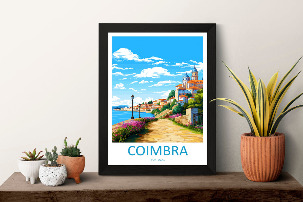 Coimbra Travel Print Wall Art Coimbra Wall Hanging Home Décor Coimbra Gift Art Lovers Portugal Art Lover Gift Coimbra