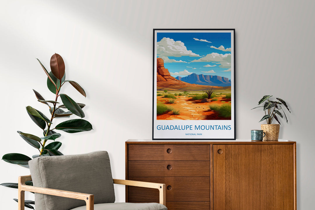 Guadalupe Mountains National Park Travel Print Wall Art Guadalupe Mountains Wall Hanging Home Décor Guadalupe Mountains Gift Art Lovers