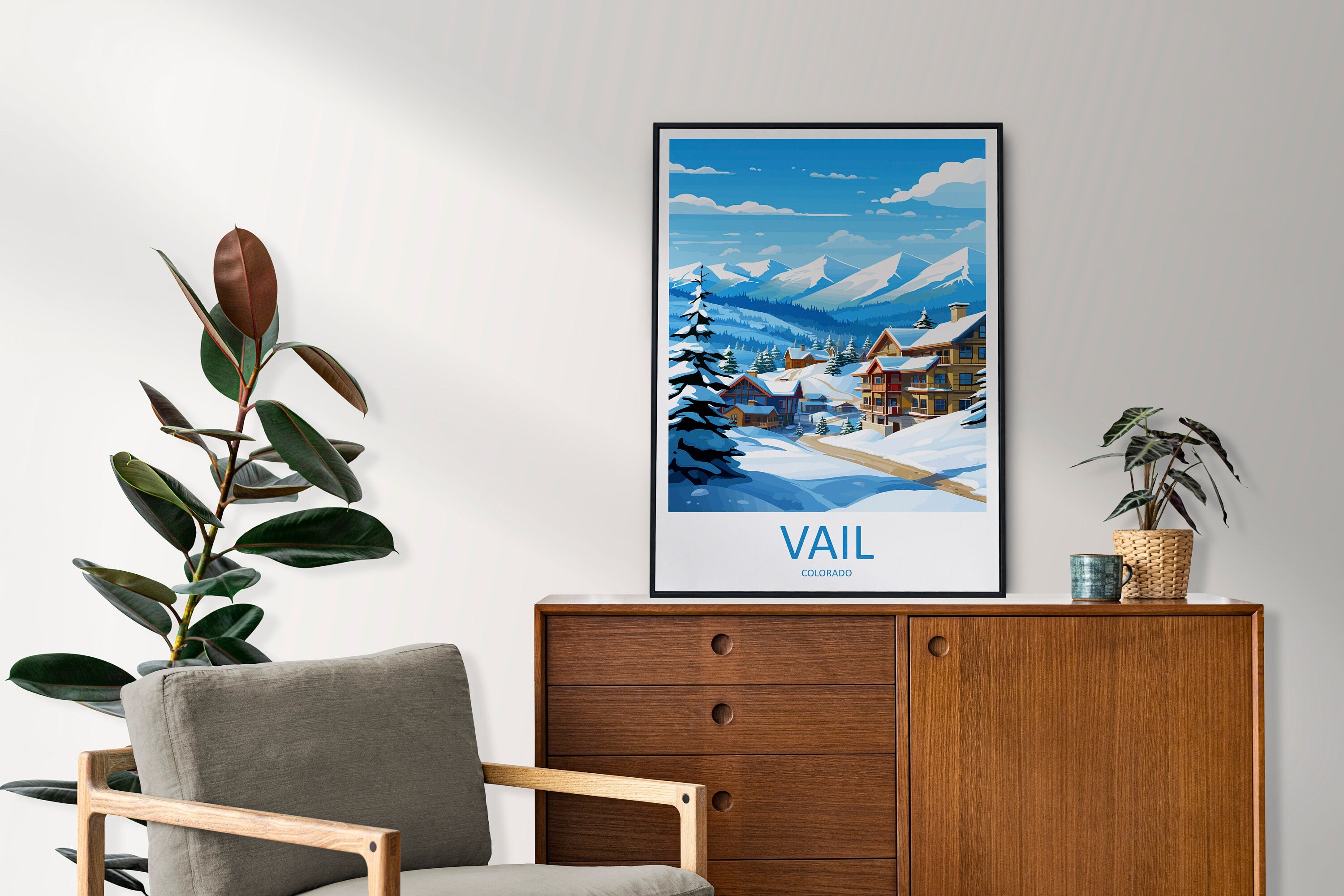 Vail Ski Resort Travel Print