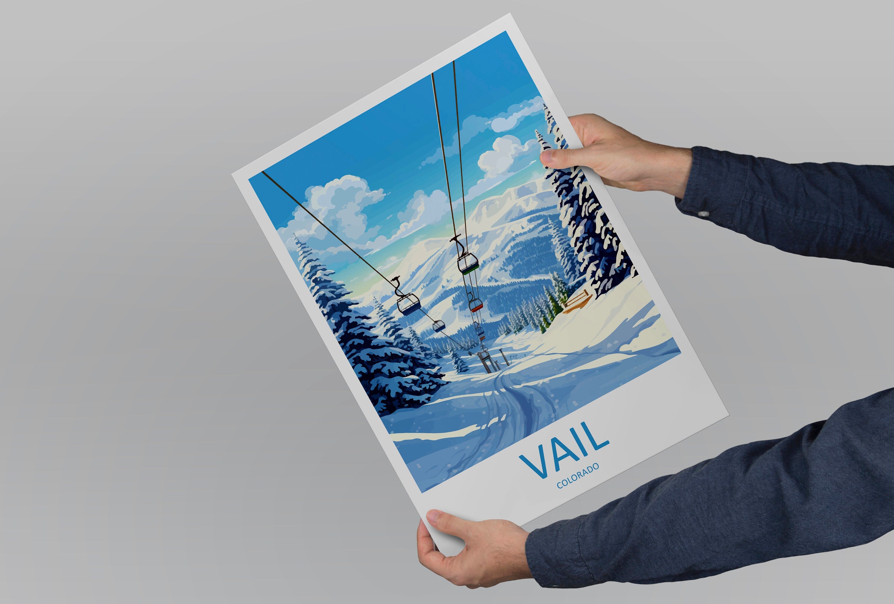 Vail Ski Resort Travel Print