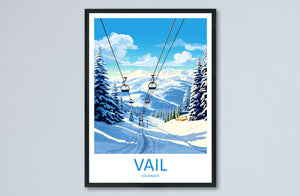 Vail Ski Resort Travel Print