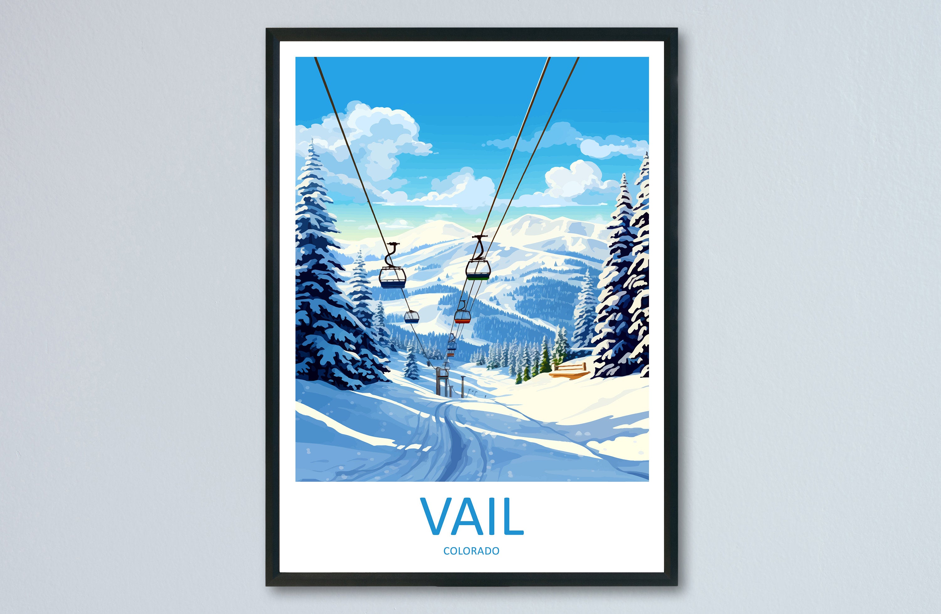 Vail Ski Resort Travel Print