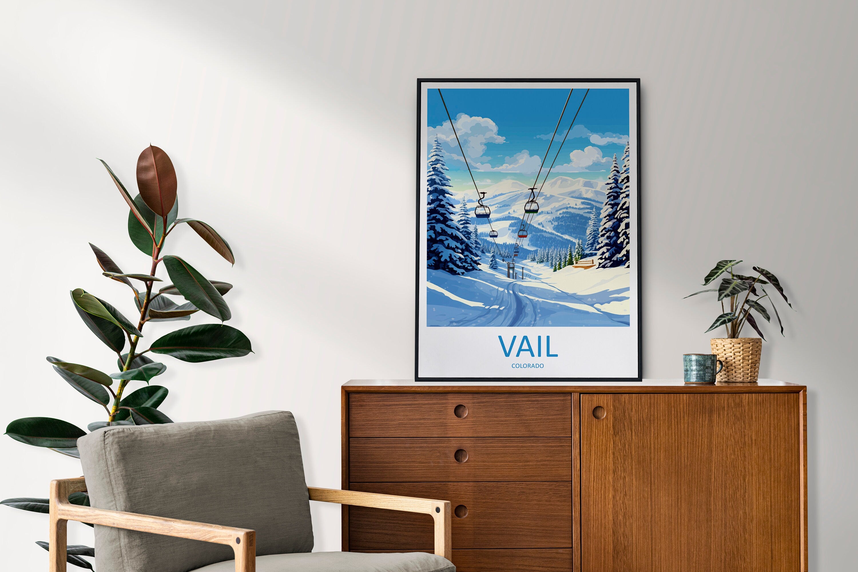 Vail Ski Resort Travel Print