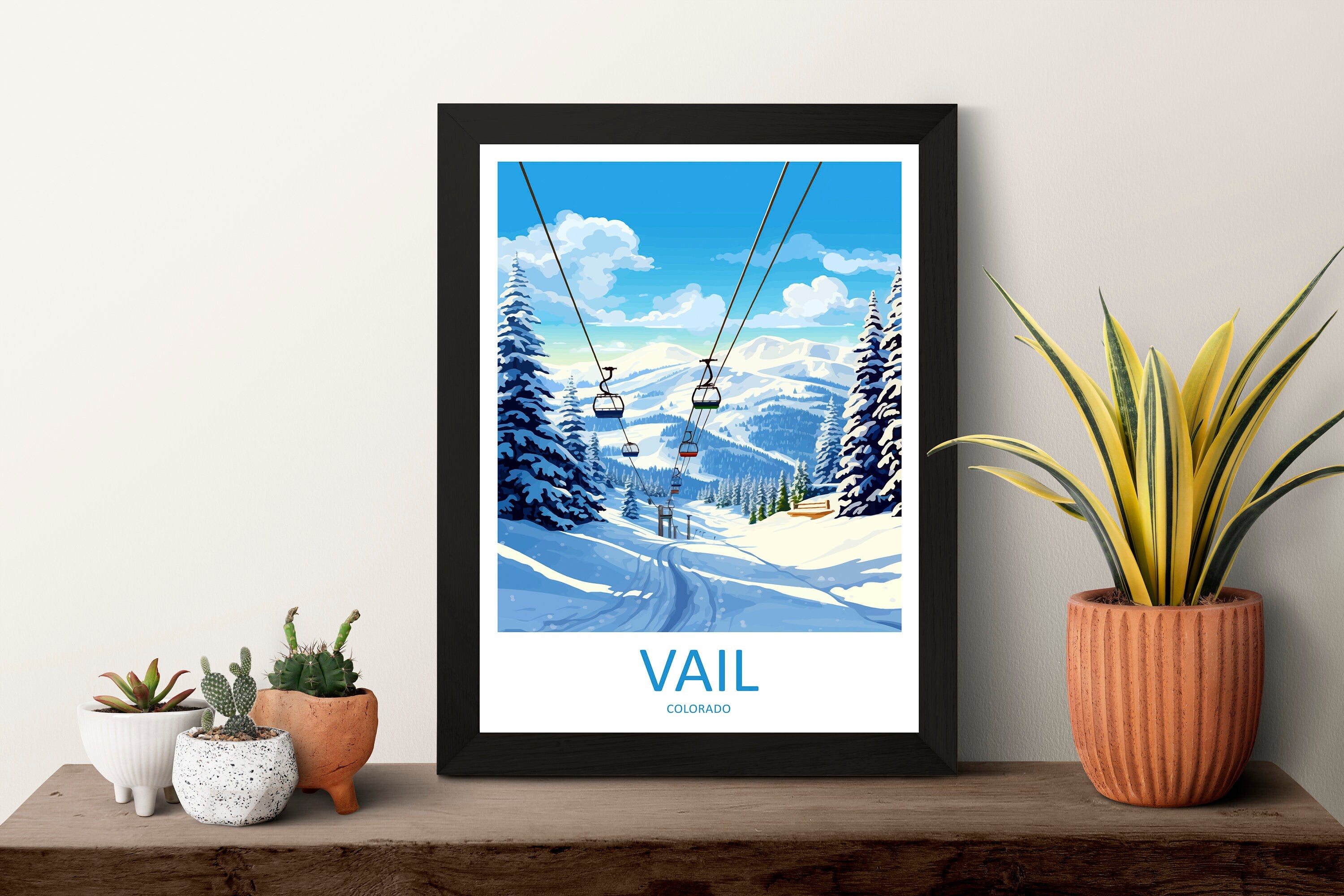 Vail Ski Resort Travel Print