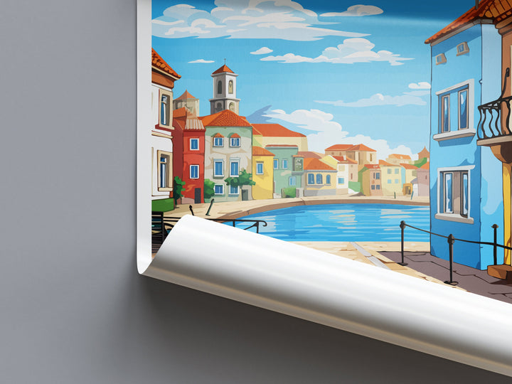 Aveiro Travel Print Wall Art Aveiro Wall Hanging Home Décor Aveiro Gift Art Lovers Portugal Art Lover Gift Aveiro Wall Art