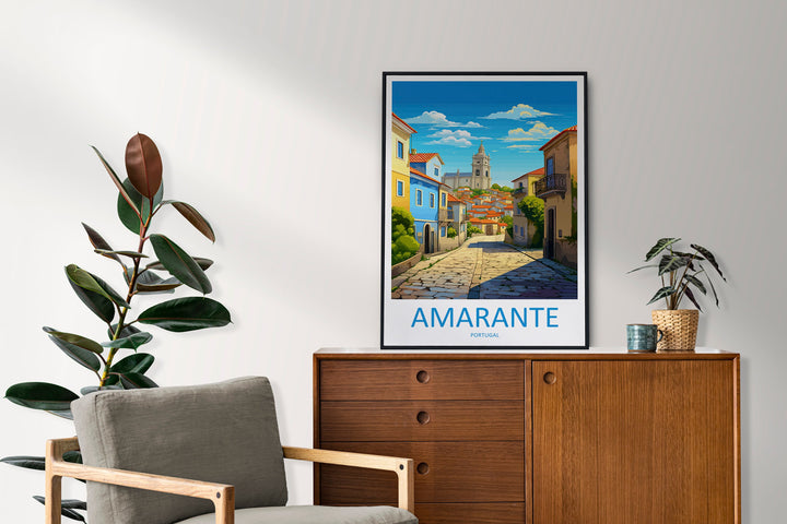 Amarante Travel Print Wall Art Amarante Wall Hanging Home Décor Amarante Gift Art Lovers Portugal Art Lover Gift Amarante Wall Art