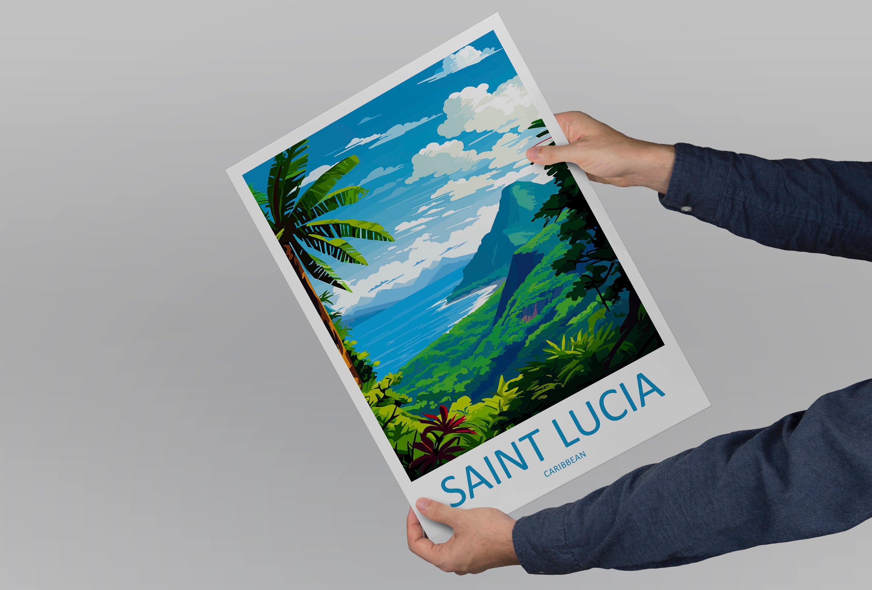 Saint Lucia Travel Print