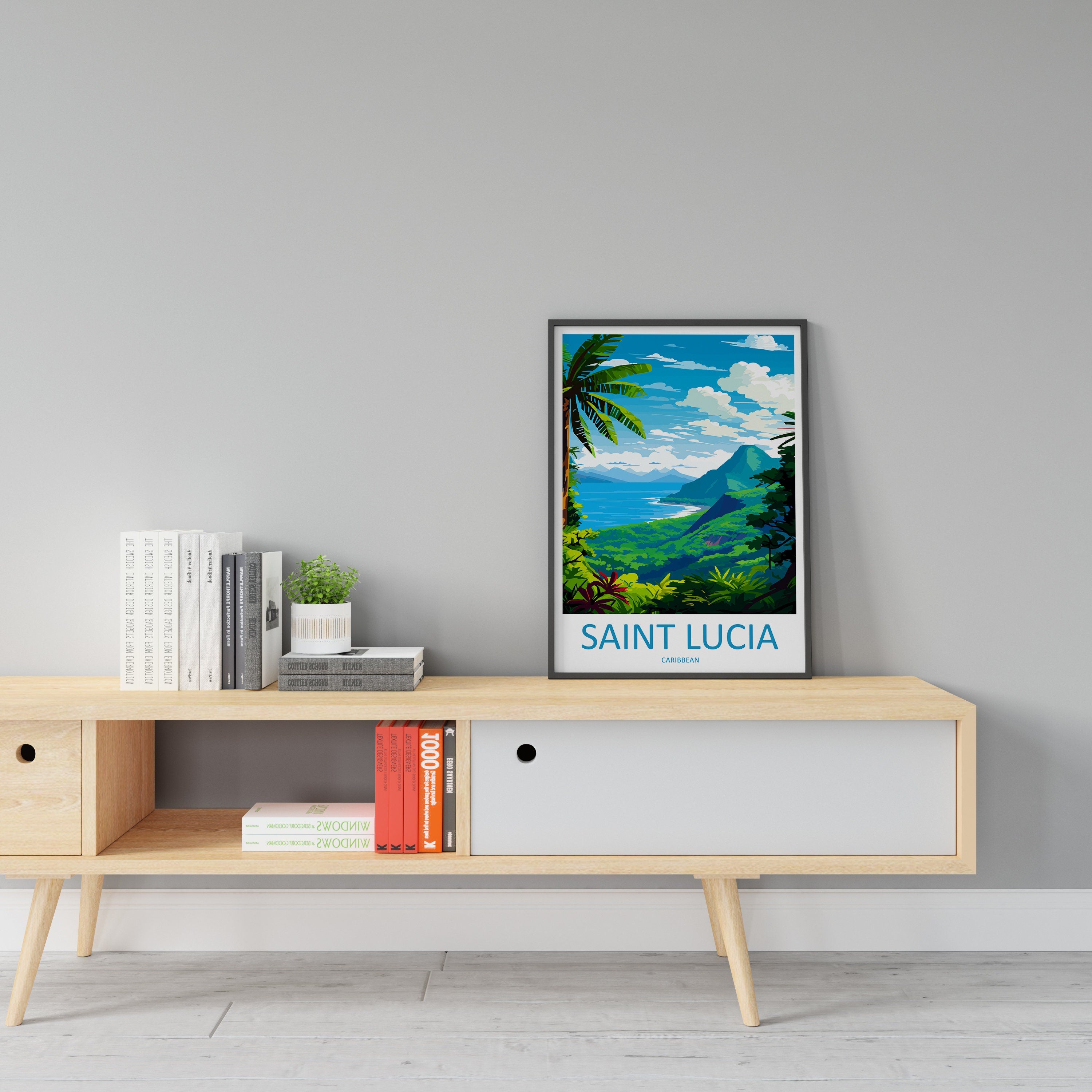 Saint Lucia Travel Print