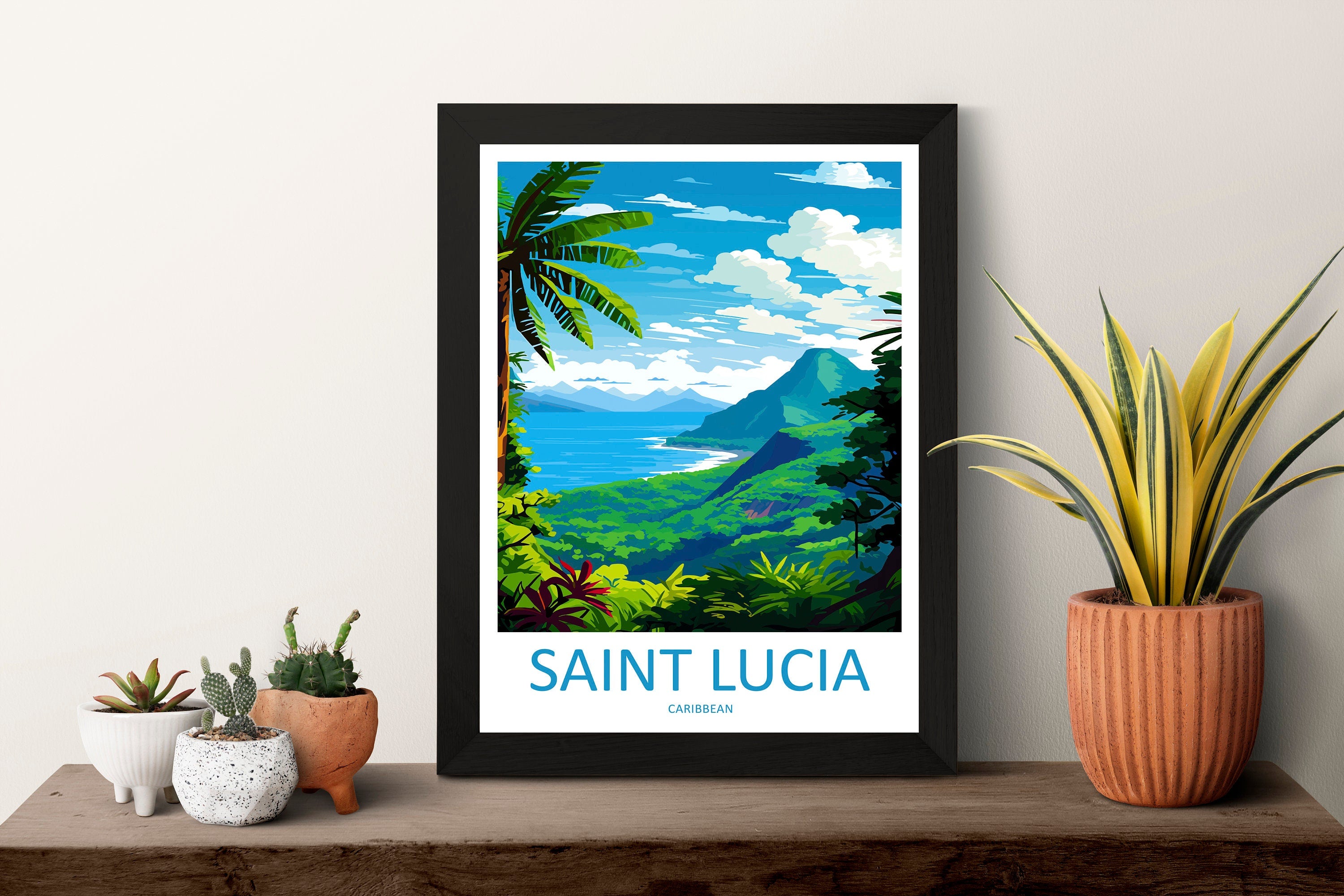 Saint Lucia Travel Print