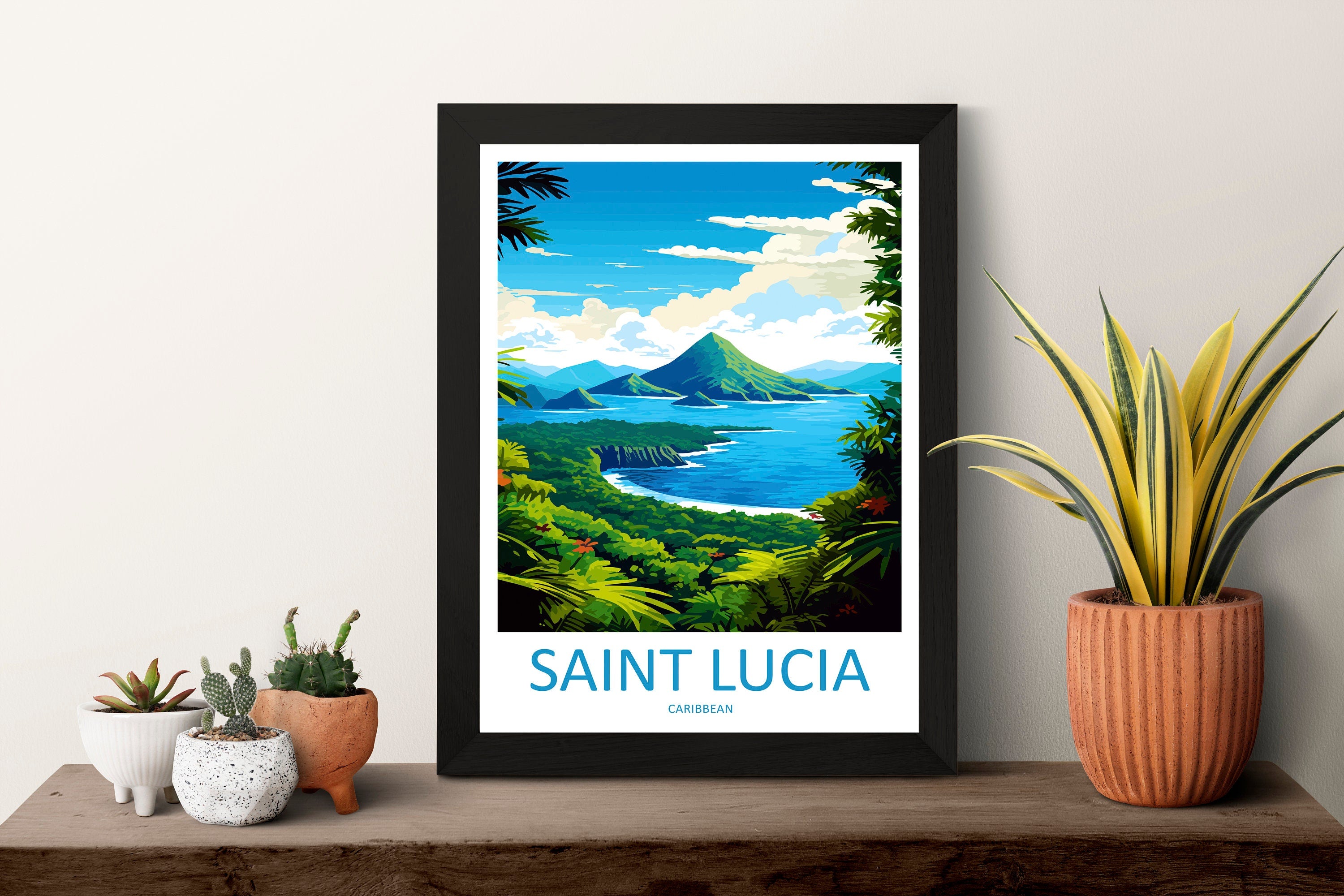 Saint Lucia Travel Print