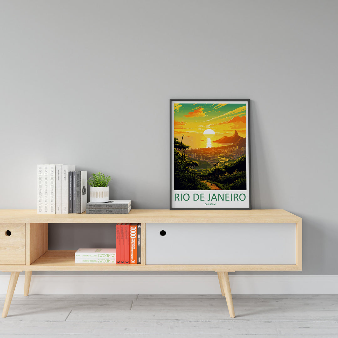 Rio De Janeiro Travel Print Wall Art Rio De Janeiro Wall Hanging Home Decor Rio De Janeiro Gift Art Lovers Wall Art Print Art Brazil Art