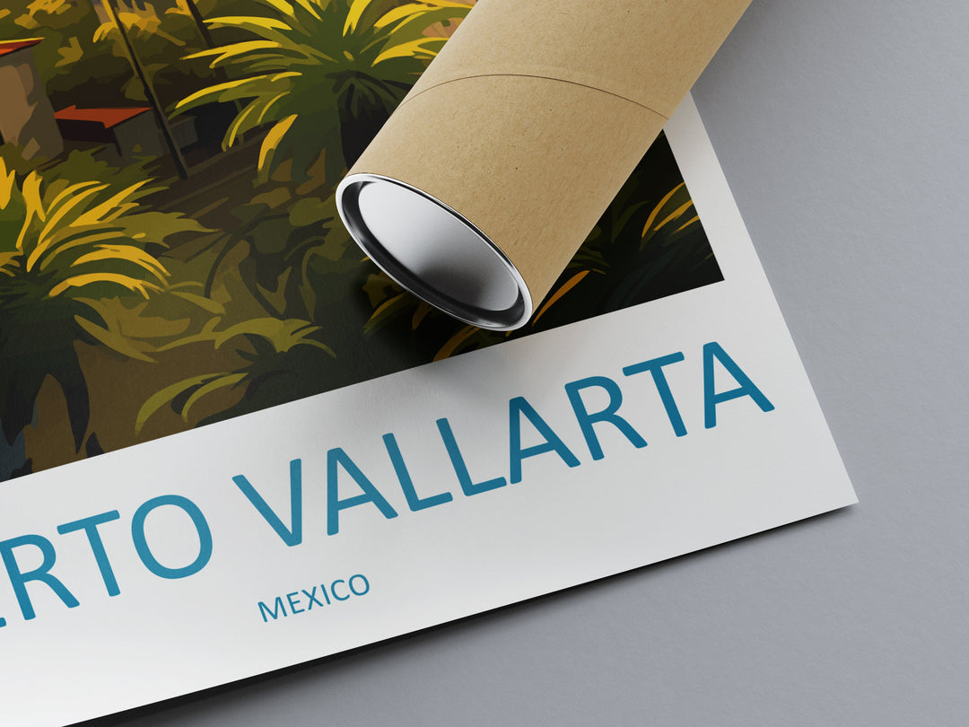 Puerto Vallarta Travel Print Wall Art Puerto Vallarta Wall Hanging Home Decor Puerto Vallarta Gift Art Lovers Wall Art Print Art Mexico Art