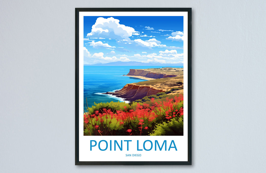 Point Loma Travel Print Wall Art Point Loma Wall Hanging Home Décor Point Loma Gift Art Lovers California Art Lover Gift