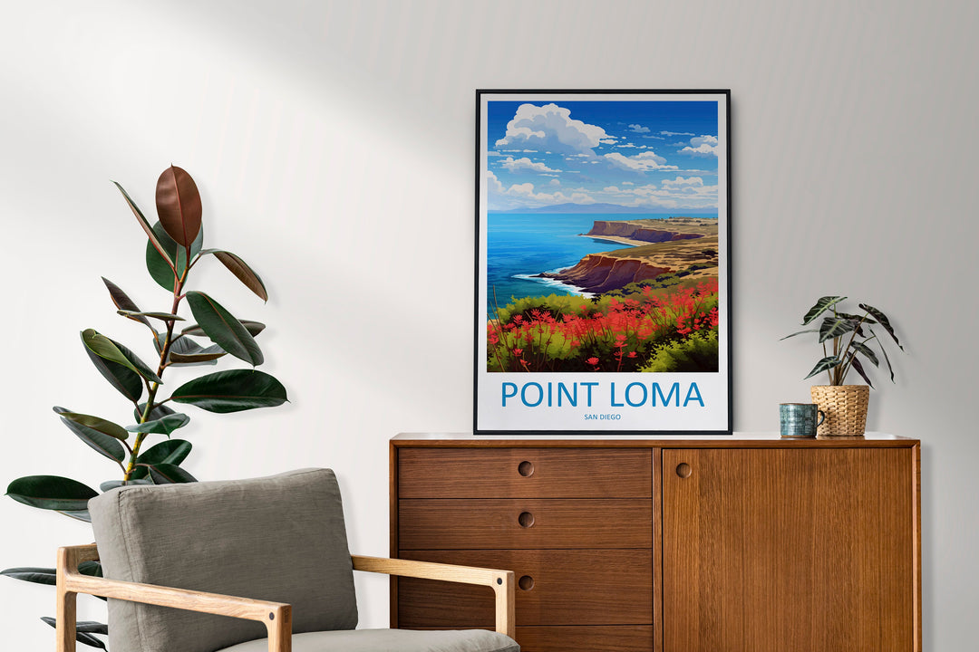 Point Loma Travel Print Wall Art Point Loma Wall Hanging Home Décor Point Loma Gift Art Lovers California Art Lover Gift