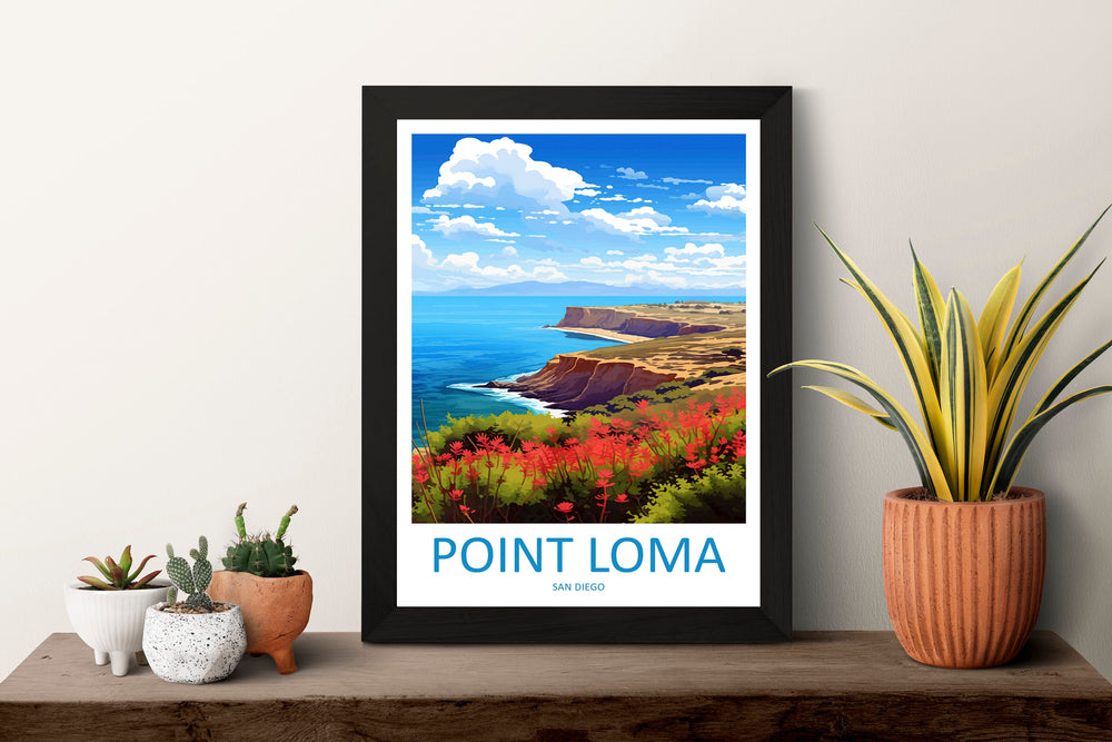Point Loma Travel Print Wall Art Point Loma Wall Hanging Home Décor Point Loma Gift Art Lovers California Art Lover Gift